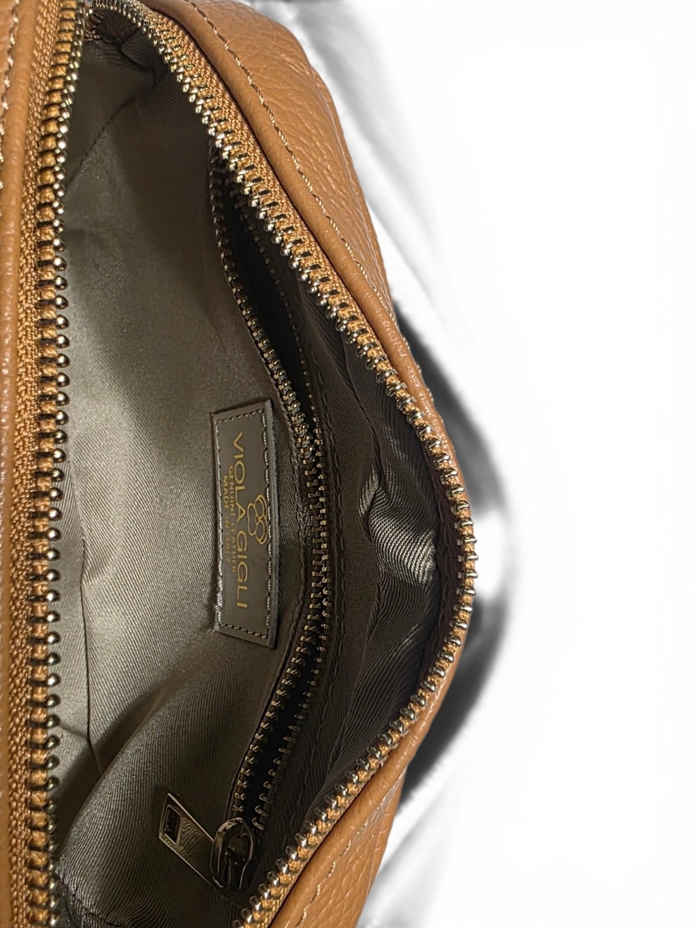 Viola Gigli Genuine Leather Crossbody Bag, Made in Italy, NEW WITHOUT TAG - Picture 11 of 14